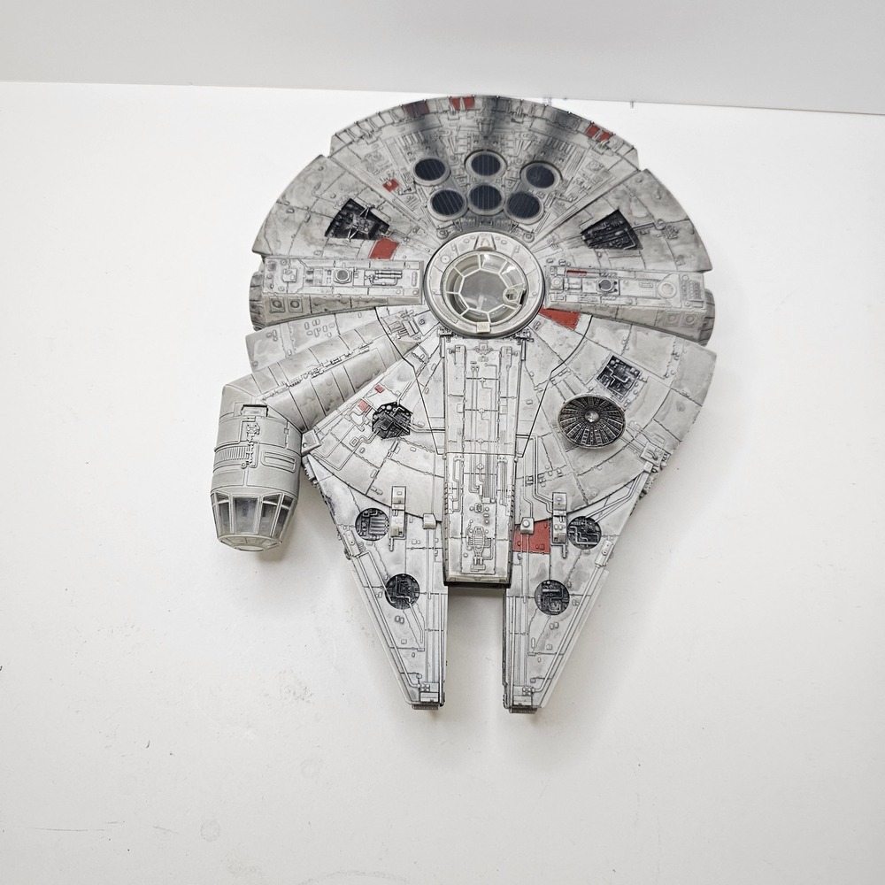 Star Wars Millennium Falcon Spaceship Toy Corellian Freighter Vehicle Gray - Picture 1 of 11